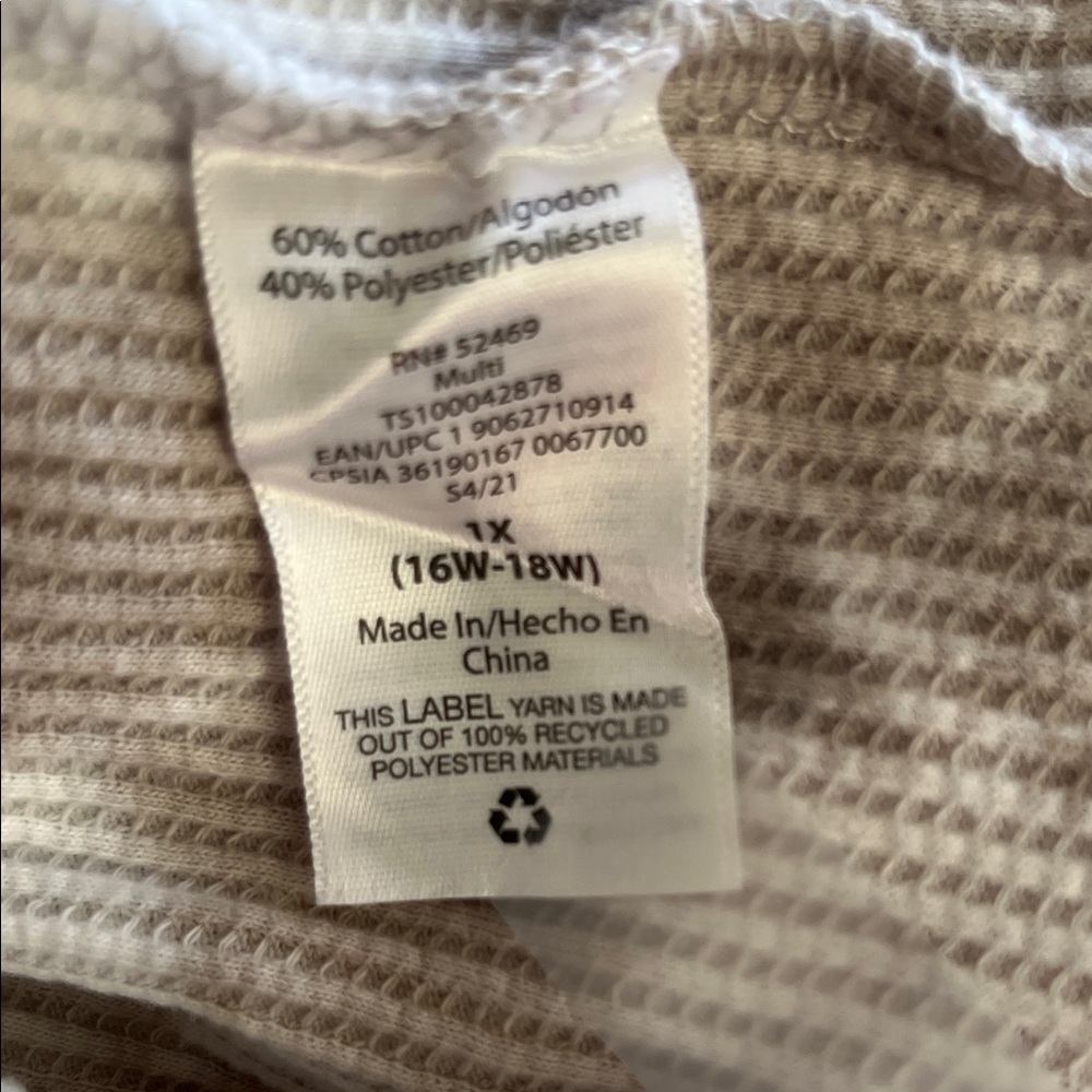 Terra & Sky Brown and White Long Sleeve Tee - Picture 6 of 7